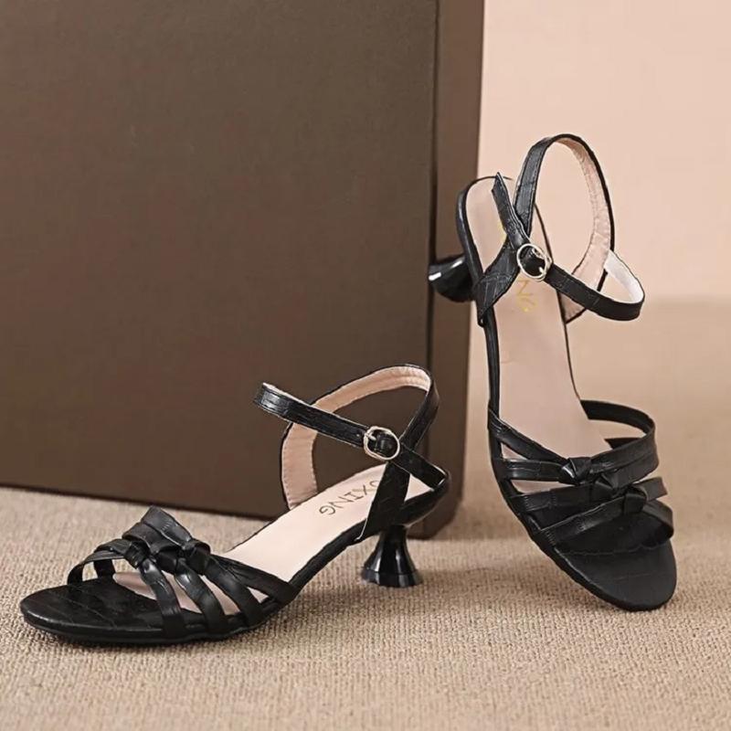 Sandales féminines mode femme beige bout ouvert haute qualité printemps & été chaussures à talon haut escarpins décontractés pour dame ab313