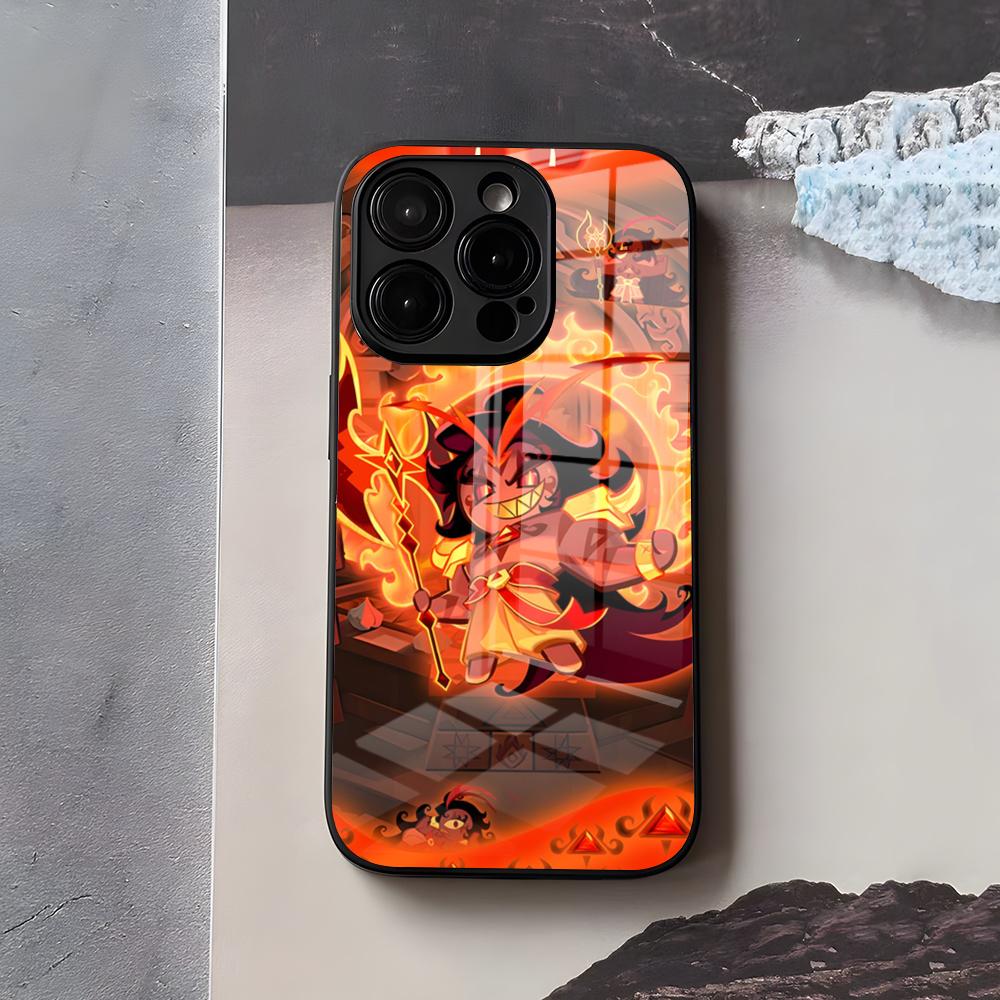 C-Cookie Run K-Kingdom Phone Case For IPhone 17 Air 16 E Pro Max 15 14 13 Mini 12 Pro 11 Max Plus Black Glass Cover