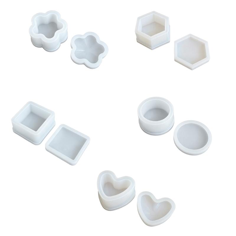 Practical Silicone Bowl Mold Handmade Crafting Molds Various Shape Silicone Texture for Resin Candle and Plaster