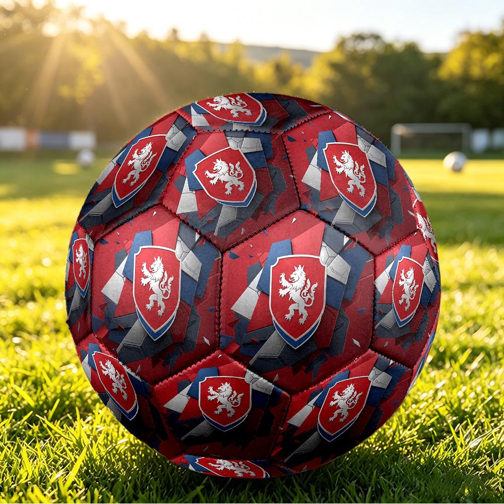 Czech Republi Football Printed Size 5 Soccer Ball Wear Resistant Standard Adult Training Football Fan Gift for Indoor Outdoor Match Sports