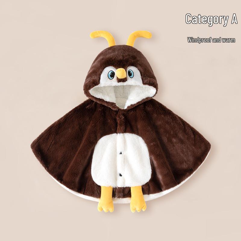 Теплый ветрозащитный детский зимний кейп-накидка One size fits 0-3 years