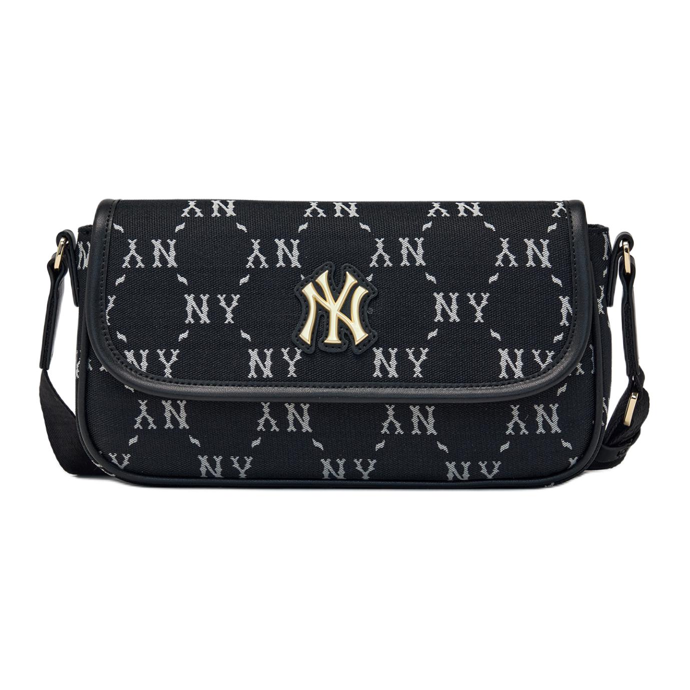 

MLB Monogram Full Mark Crossbody Bags Mini Unisex Black Casual