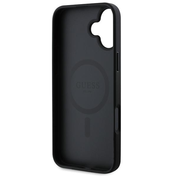 Guess Guhmp16Spsapsmek Iphone 166.1 Czarny/Black Hardcase Saffiano Peony Classic Logo Magsafe