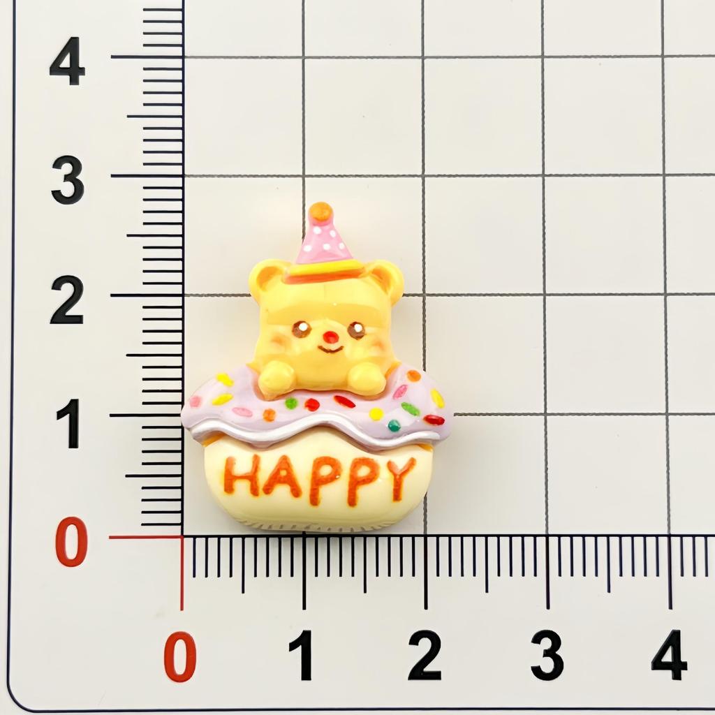 Mini Bear Resin Cake Buttercream Ornaments for DIY Crafts: Hair Clips, Phone Cases, Magnets