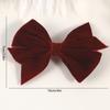 2PCS Velvet Bow Girls Hair Clip Sweet Retro Red Green Bow Hair Clip Handmade Hair Clip Headwear Children's Hair Accessories