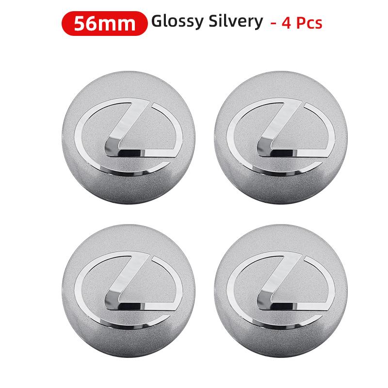 3D 4pcs 56mm 60mm 65mm Car Wheel Center Hub Cap Stickers Decal For Lexus GS IS LS500h ES260 ES300h RX350h NX260 UX260 LM LC