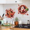 Creative Hole Christmas Santa Reindeer Bathroom Toilet Room Decoration Wall Sticker