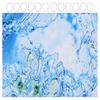 Bathroom Curtain with Hook Waterproof Elastic Hanging Shower Curtain for Home Bathtub