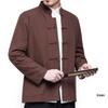 Men's Casual Chinese Tang Suit Jacket - Long Sleeve Hanfu for Youth and Adults, Spring/Autumn