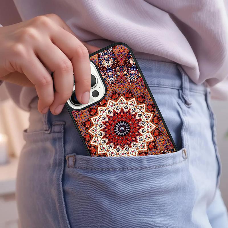 Indian Pattern Mandala soft Phone Case For iPhone 17 Air 15 16e 14 13 Pro Max Coque 12 11 Pro Max PLUS cover
