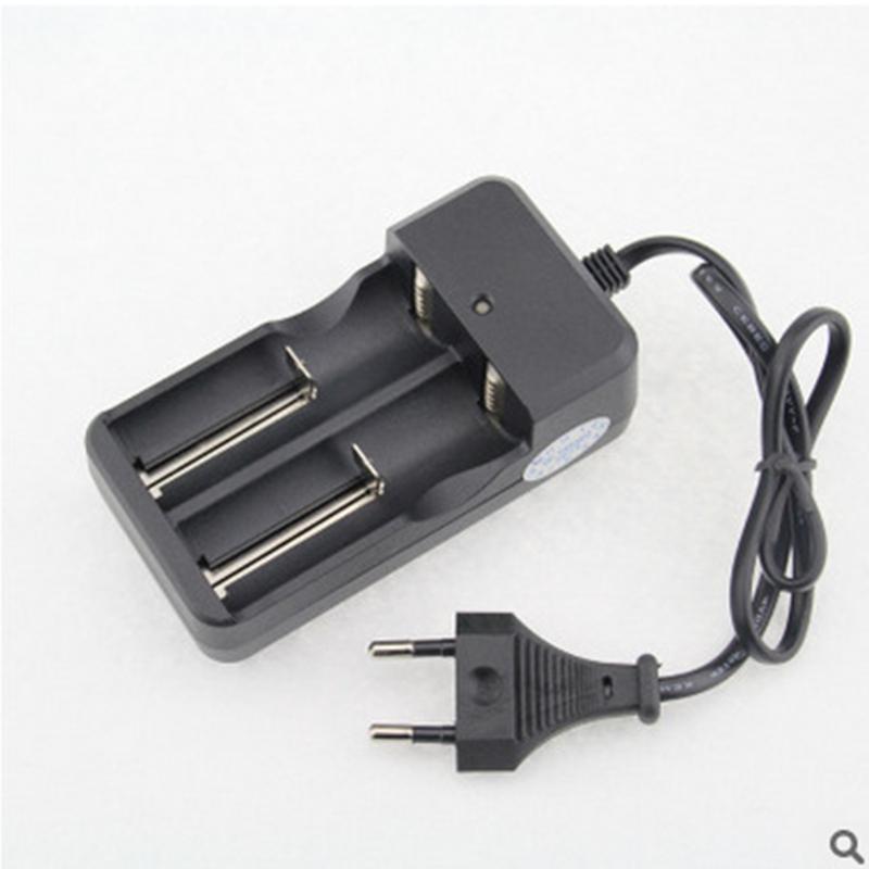 Multifunctional 2 Slots Battery Charger with Plug Wire for 18650 26650 14500 18350 16340 Battery