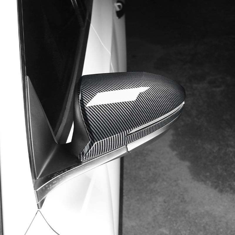 Car Decoration Door Mirror Cover For Hyundai Tucson NX4 -2025 Car Rearview Accessories Carbon Fiber Exterior Styling