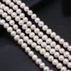 1String, 9-10mm White Natural Freshwater Near Round Pearls 36cm Loose Beads for Handmade Jewelry Craft Supplies, DIY Holiday Gifts