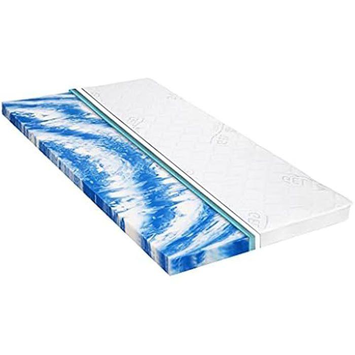 Sur-matelas - VIDAXL - 90 x 200 cm - Mousse Gel 7 cm - Lavable - Respirant