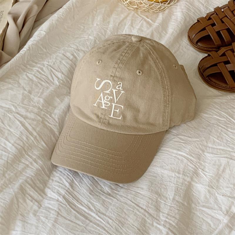 Korean Version of Soft Top Letter Embroidered Baseball Cap for Women New Age Reducing Face Reducing Versatile Sun Visible Casual Baseball Cap for Men