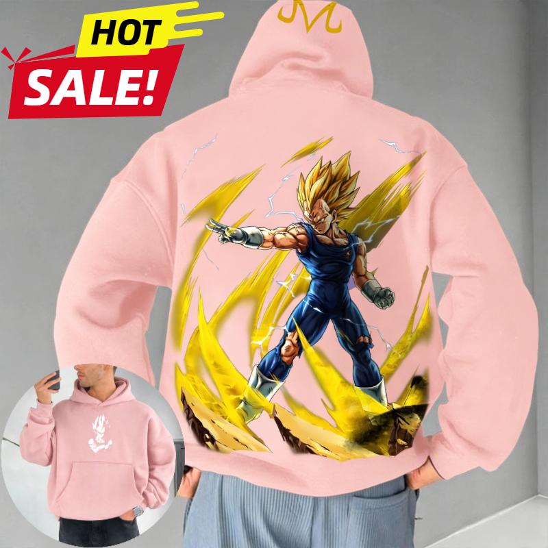 Saiyan Vegeta Dragon Ball Harajuku Streetwear Men Vintage Hoodie Winter Women Oversized Hooded Sweatshirt Long Sleeve Top Y2k