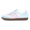 adidas Originals SAMBA OG Slip Resistant Abrasion Resistant Low Top Skateboard Shoes Unisex Blue Pink B75806(Team354-)