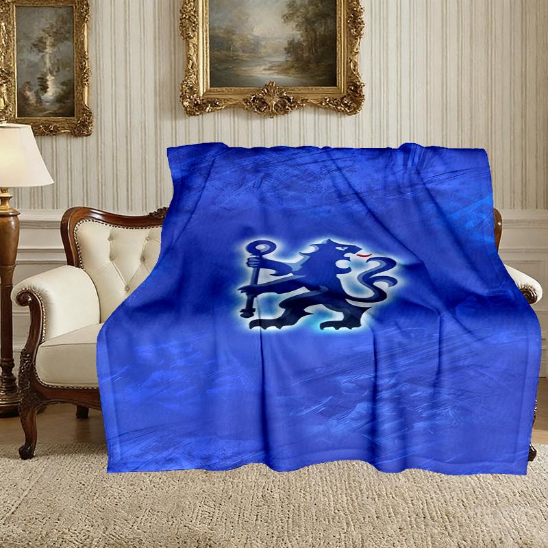 1pc Chelsea FC Blanket, Cozy Valentine's Day Blanket, Multi-functional Nap Blanket Available Throughout the Four Seasons