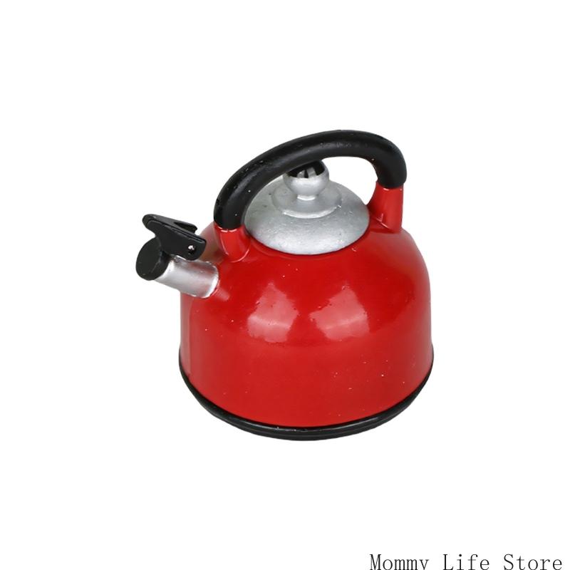 Simulation Kettle Miniature Model Figurine For Doll House Accessories With Realistic Detail For Kids Roleplay Game
