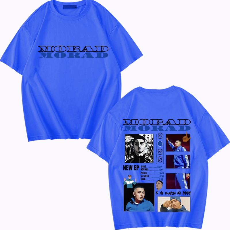 Rapper Morad MDLR 2025 Tour Merch Trička muži ženy Oversized 100% Bavlna Módní krátký rukáv Léto Unisex nadměrná velikost topy
