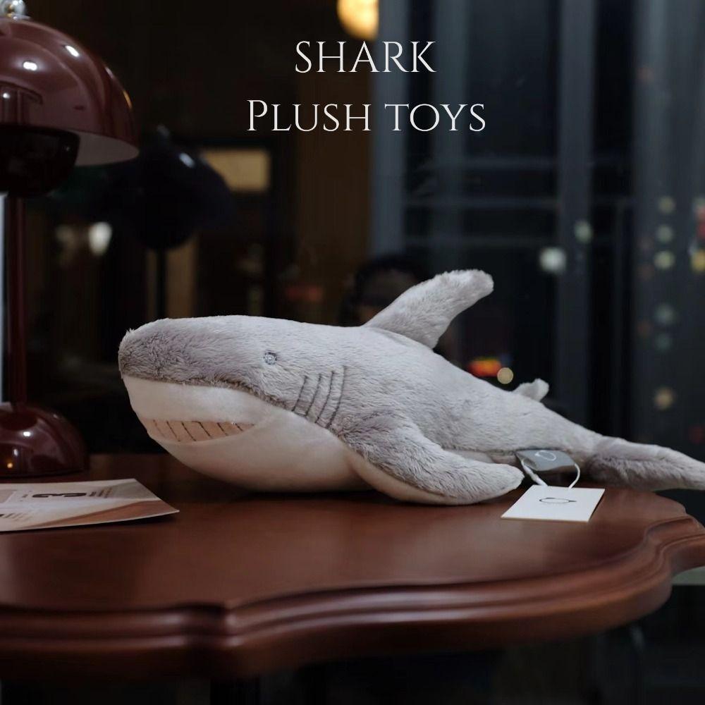 Simulation Stuffed Sharks Doll Sea Animal Grey Shark Plush Sharks Plush Toys  Home Decor