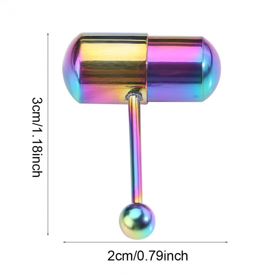 Vibrating Tongue Rings: Stylish Electroplated Stainless Steel Body Piercing Jewelry