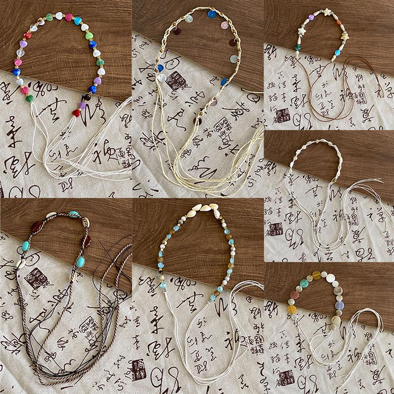 Simple Versatile Hand-Woven Tassel Wooden Beads Belt Ethnic Style Waist Chain Accessories Vacation Waist-Cinching Waist Rope