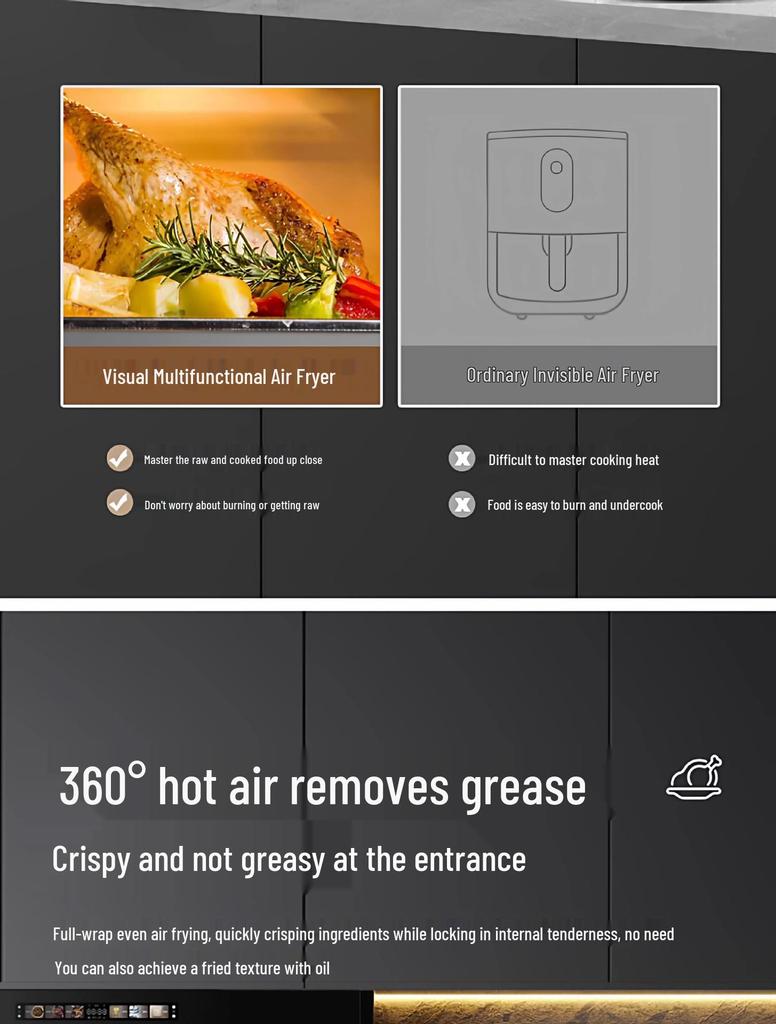 Smart Multi-Function Air Fryer & Oven: Large Capacity, Fully Automatic