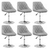 Day and Night - Day and Night Swivel Dining Chair 6 Pcs Light Gray Velvet