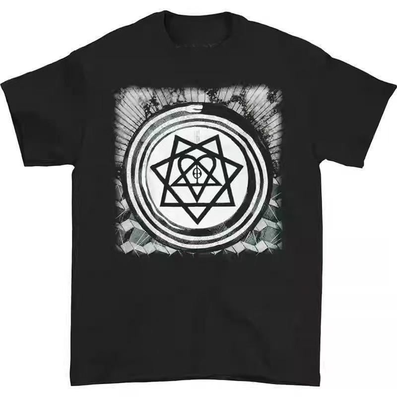HIMGothRock  Gothic Rock  Finnish Rock Music Short Sleeve Skullhead Punk Tshirt S