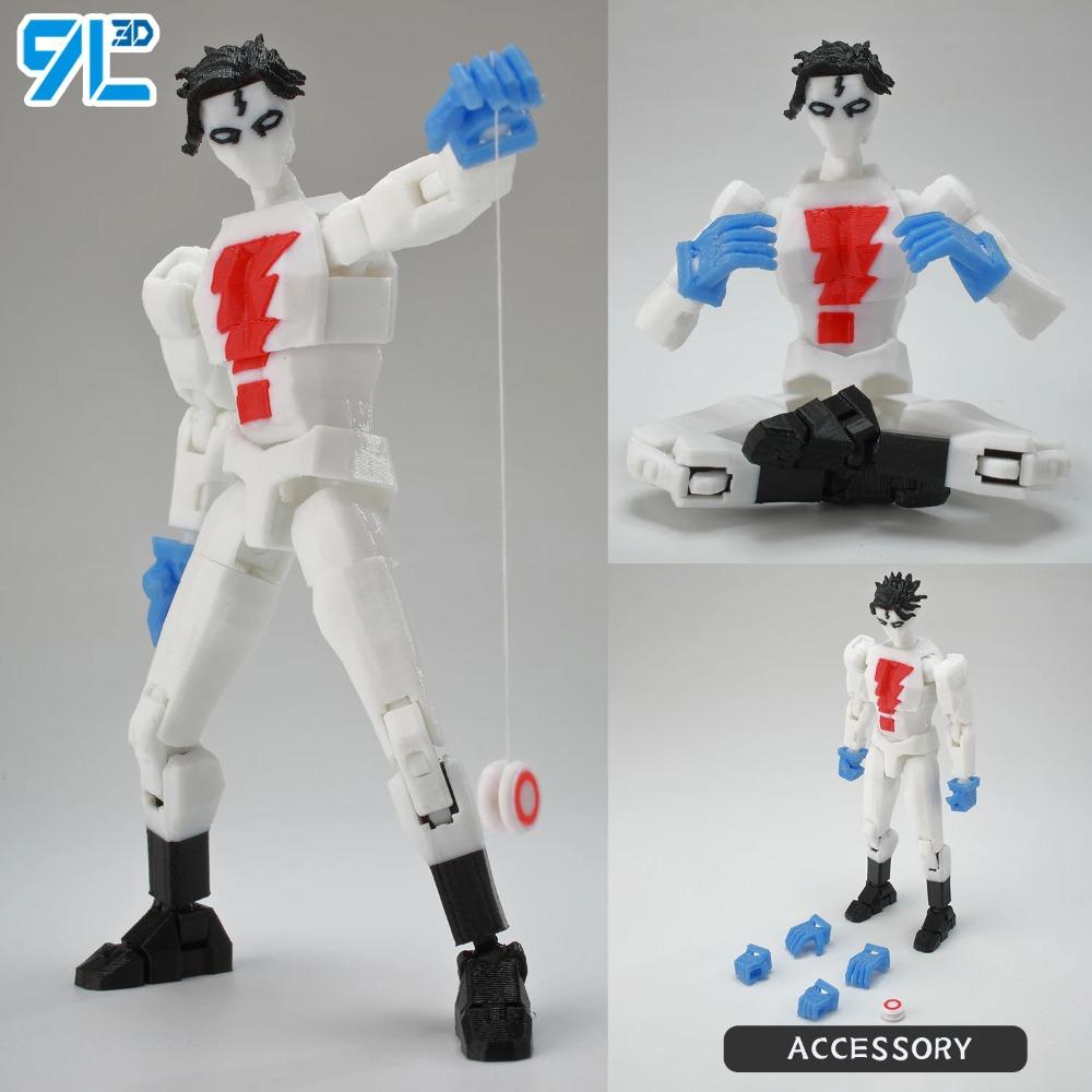 9L3D Printed NEWInvincibles Tech Jacker Titan13 Lucky13 Action Figure Dummy13 Motorcycle Multi-Jointed Collectible Model Toy T13