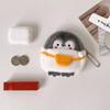 Girls' Fun Cartoon Penguin Crossbody Bag & Coin Purse – Plush Headphone Storage & Pendant Gift