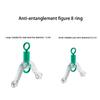 50Pcs Anti-Winding Sub Wire Connector Bifurcation Swivels Contactor 8 Shaped Rings for Double Hook Fishing Tackle