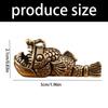 Elegant Brasses Lanterns Fish Figurine as Tabletops Decoration Adding Retros Charm to Interior Space