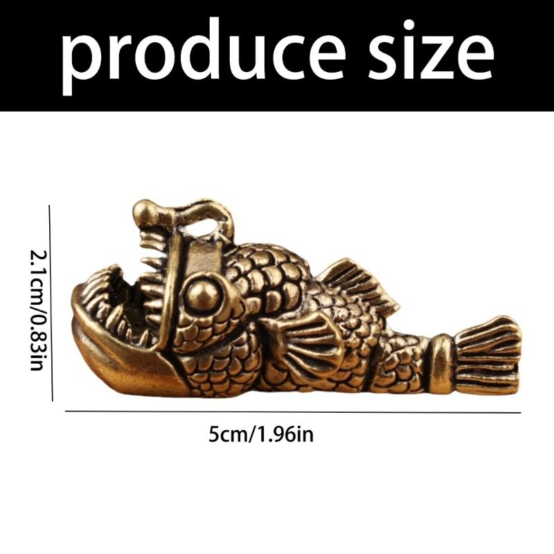 Elegant Brasses Lanterns Fish Figurine as Tabletops Decoration Adding Retros Charm to Interior Space