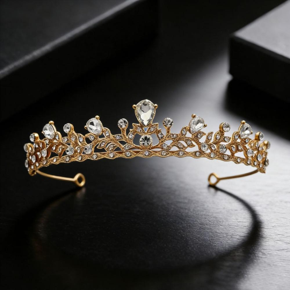 Alloy Bridal Crown Tiara Crystal Rhinestone Wedding Tiara New Party Hair Jewelry  Birthday