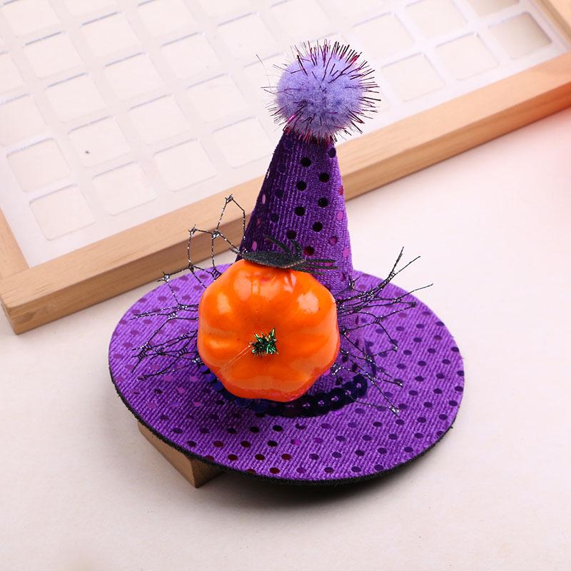 Halloween Pumpkin & Witch Hat Hair Clips for Kids - Skeleton Pipe Cleaners & DIY Headband Accessories