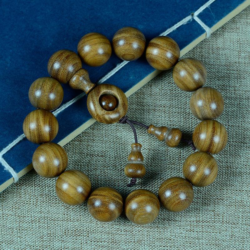 Argentina old material submerged green sandalwood bracelet sandalwood wooden cultural toy bracelet men's and women's jewelry buddhist beads
