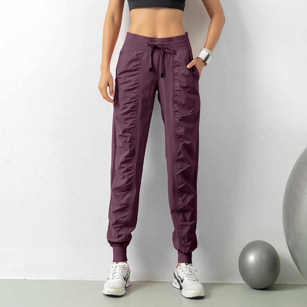 

Женские антибактериальные быстросохнущие дышащие фитнес-штаны больших размеров L