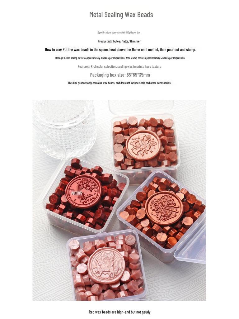Metallic Wax Granules for Sealing Stamps: Ideal for Invitations, Envelopes & Letters.