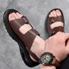Fashion Soft Sole Leather Sandals Mens Comfortable Dual-purpose Slipper Summer Sandals Trending Man Breathable Leather Designer Sandals