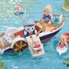 Sylvanian Families Vehicles [Captain Seal's Exciting Boat Set] V-08 ST Mark Certified, Ages 3 and Up, Toy Dollhouse, Sylvanian Families, Epoch