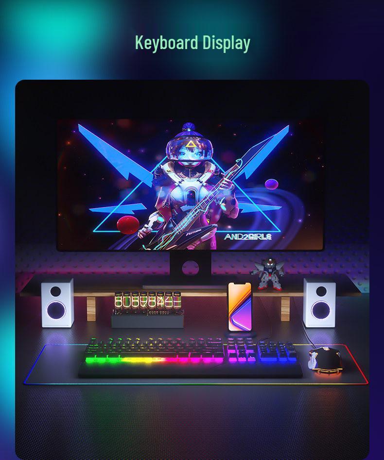 Mechanical Feel Wired Keyboard and Silent Mouse Set for Gaming and Office Use