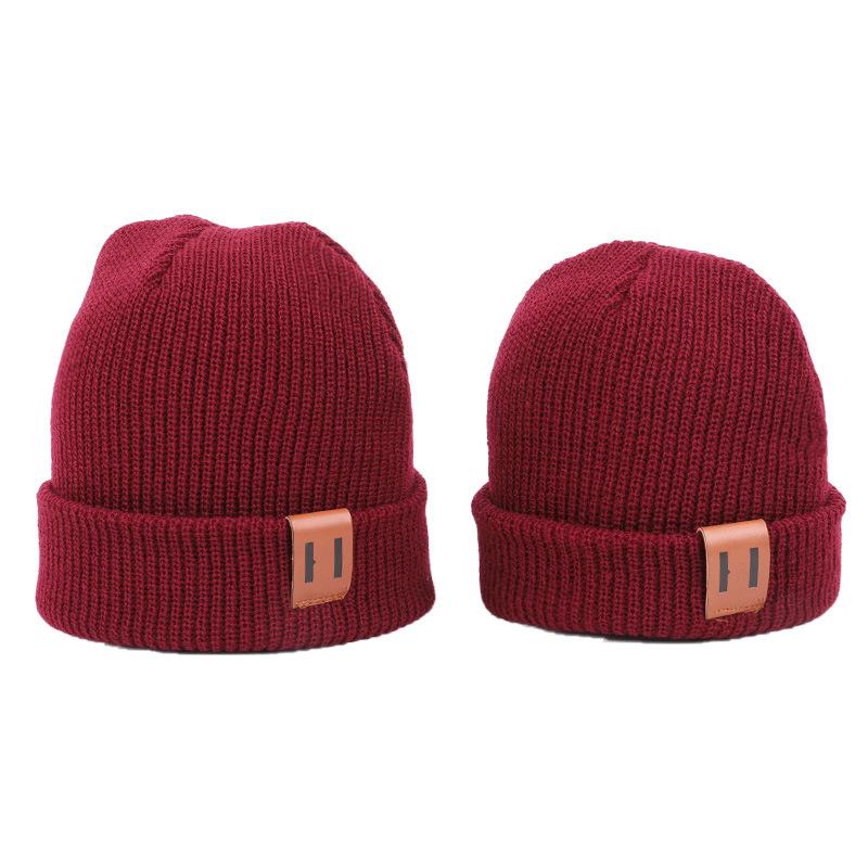 Autumn Winter Kid Girl Child Thick Knitted Beanies Skullies Hat Men Women Solid Plain Beanie Hat Fashion Knitted Pullover Caps