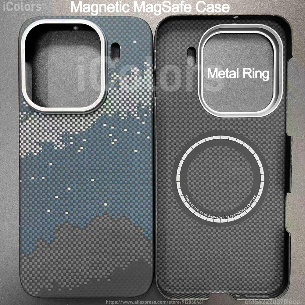 Magnetic Aramid Fiber Case for  OPPO Find X9 Pro/X9 Ultra Slim Minimalist Carbon Fiber Textures-Less Touch Feeling Sturdy