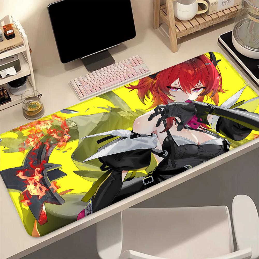 Anime Mädchen Arknights Endfield Mauspads Laevatein Mauspads Groß 60x35 Mauspads Gamer Laptop Teppich Gaming PC Zubehör Schreibtischmatte