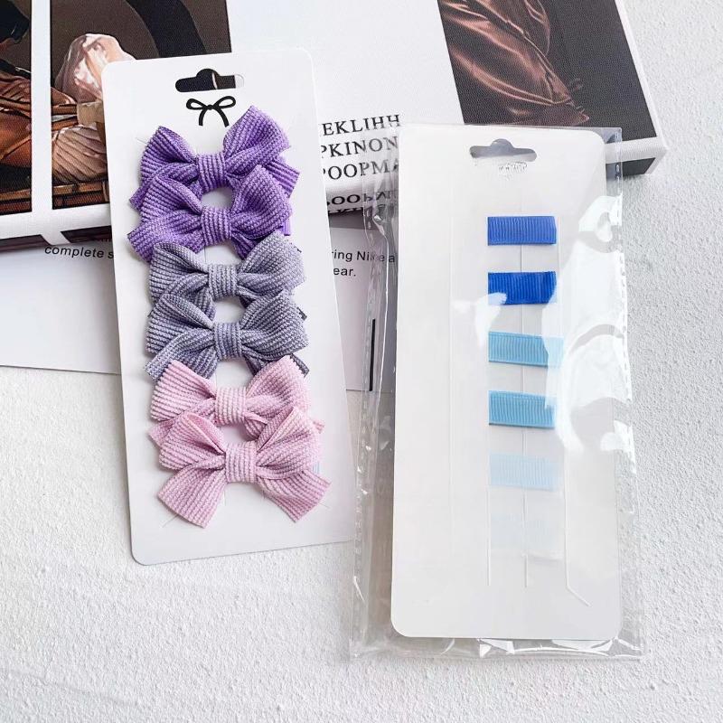 Mini Hair Bows Clip for Girl Fresh Solid Color Bowknot Hair Pins Sweet Child Boutique Handmade Hair Clips Accessories