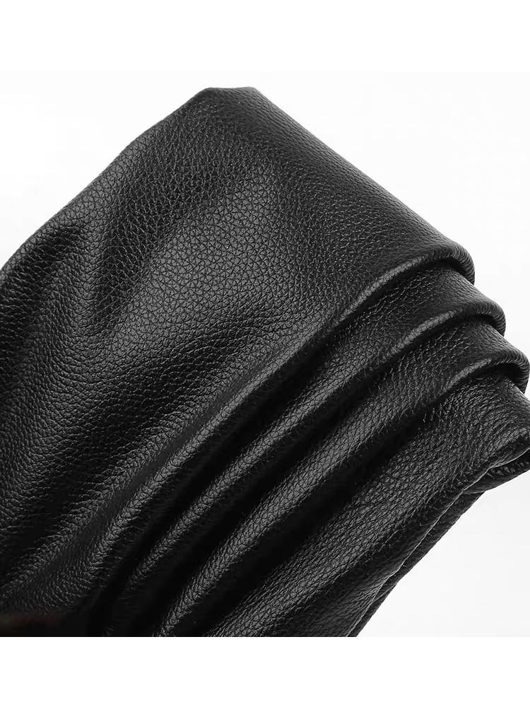 Schwarzes dünnes Rindsleder 1,0 mm echtes Leder Sitz, Sofakissen, weiches Ledermaterial, dünne Narzenschicht, reines Ledergewebe, Leder