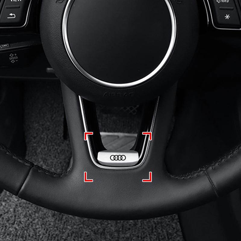 2026 Hot 3D Metal Badge Car Steering Wheel Emblem Sticker Car Accessories For qaz13 A4 A3 A5 A6 A7 A8 Q3 Q5 Q7 Q8 B5 B6 B7 B8 B9 Q7 8P 8V