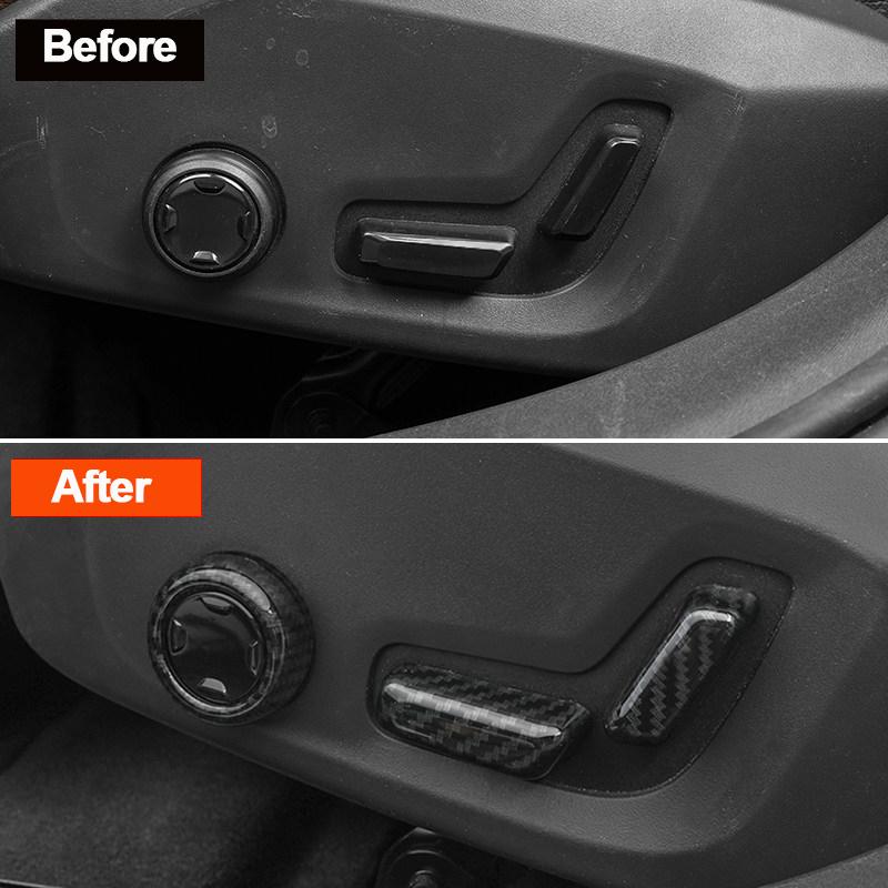 For Volvo XC60 XC90 S90 2018    ABS Car Seat Adjustment Switch Knob Panel Trim Covers Interior Moulding Accessories